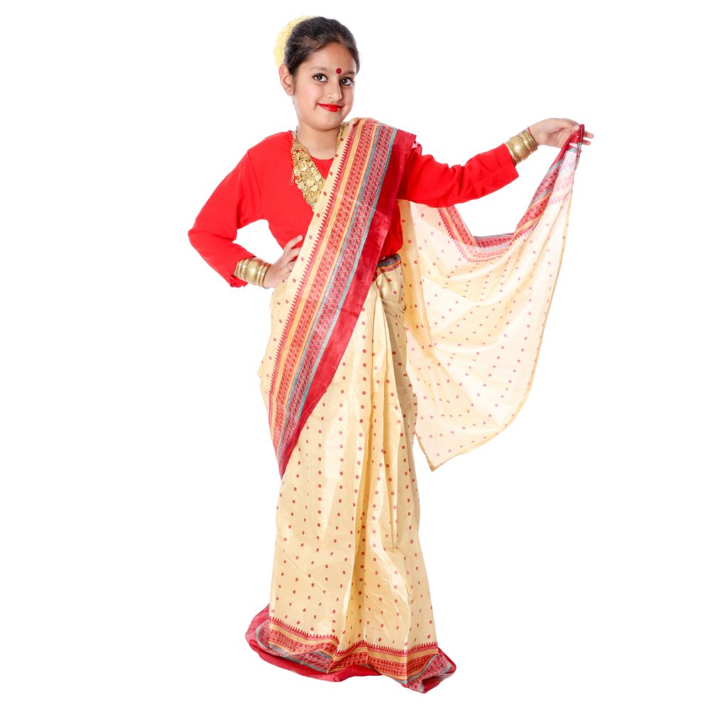 Bihu Dance Saree Fancy Dress Costume
