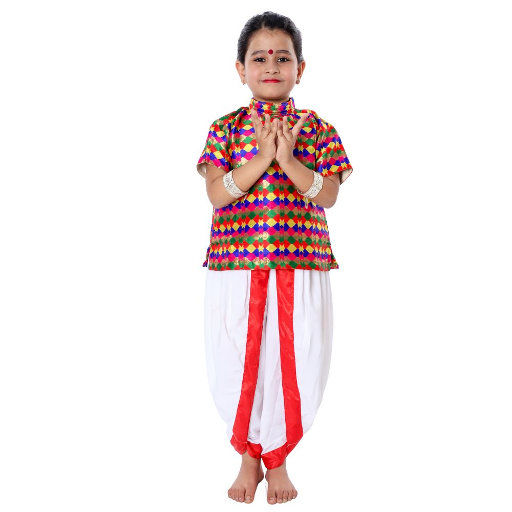Indian Semi Classical Dance Fancy Dress For Girls