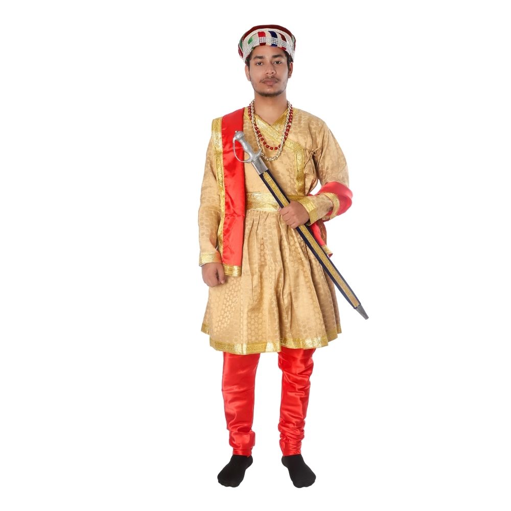 Mughal King Fancy Dress Costume For Boys