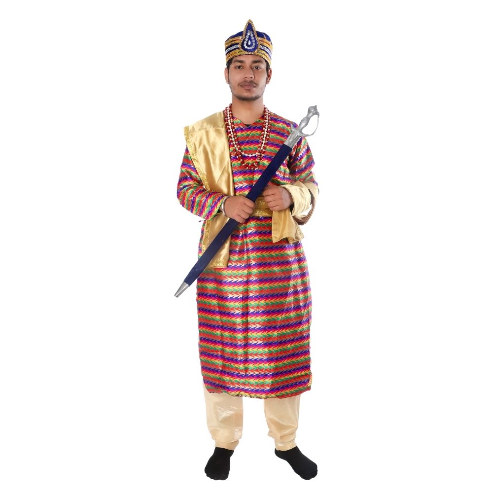 Mughal King Fancy Dress Costume For Boys