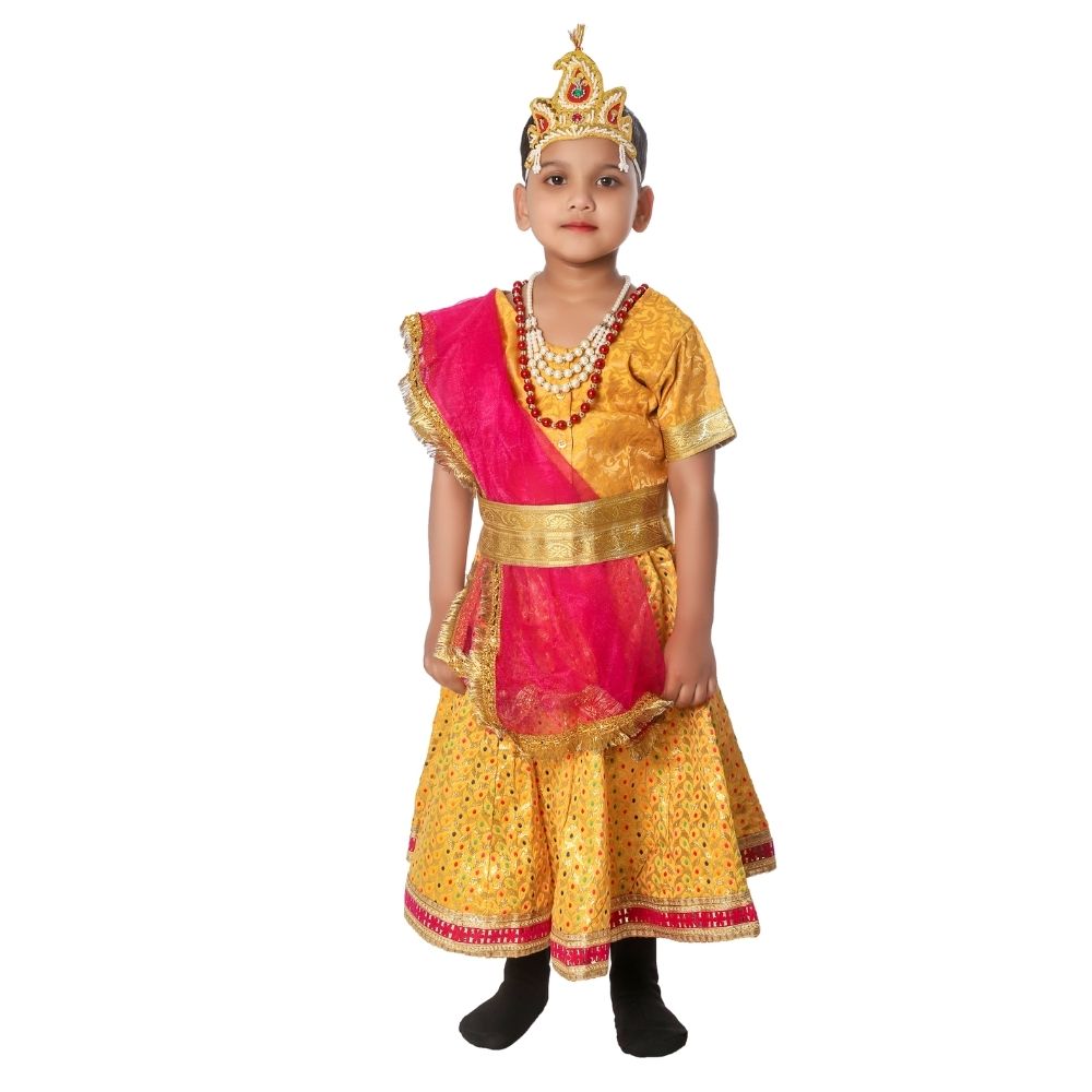 Radha Fancy Dress Costume Yellow